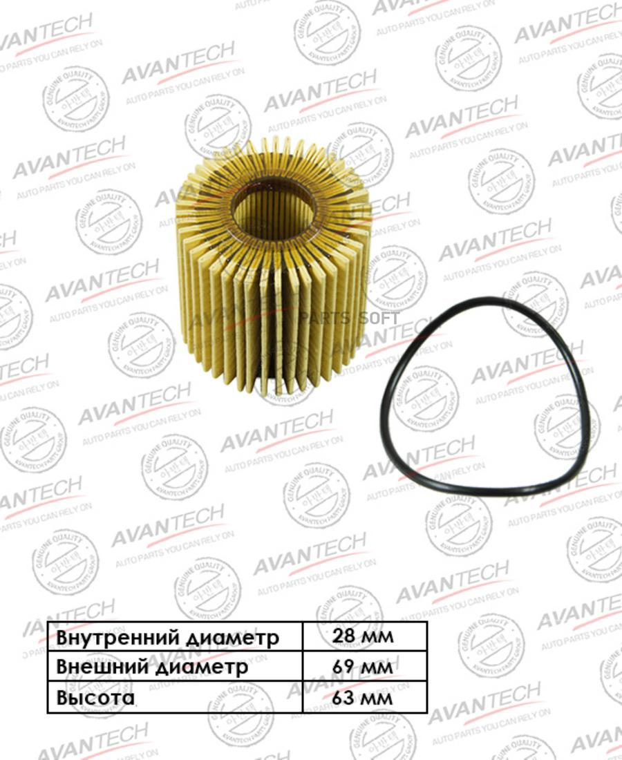 OF0112 Фильтр масляный AVANTECH купить в Санкт-Петербурге в интернет- магазине Автолиния