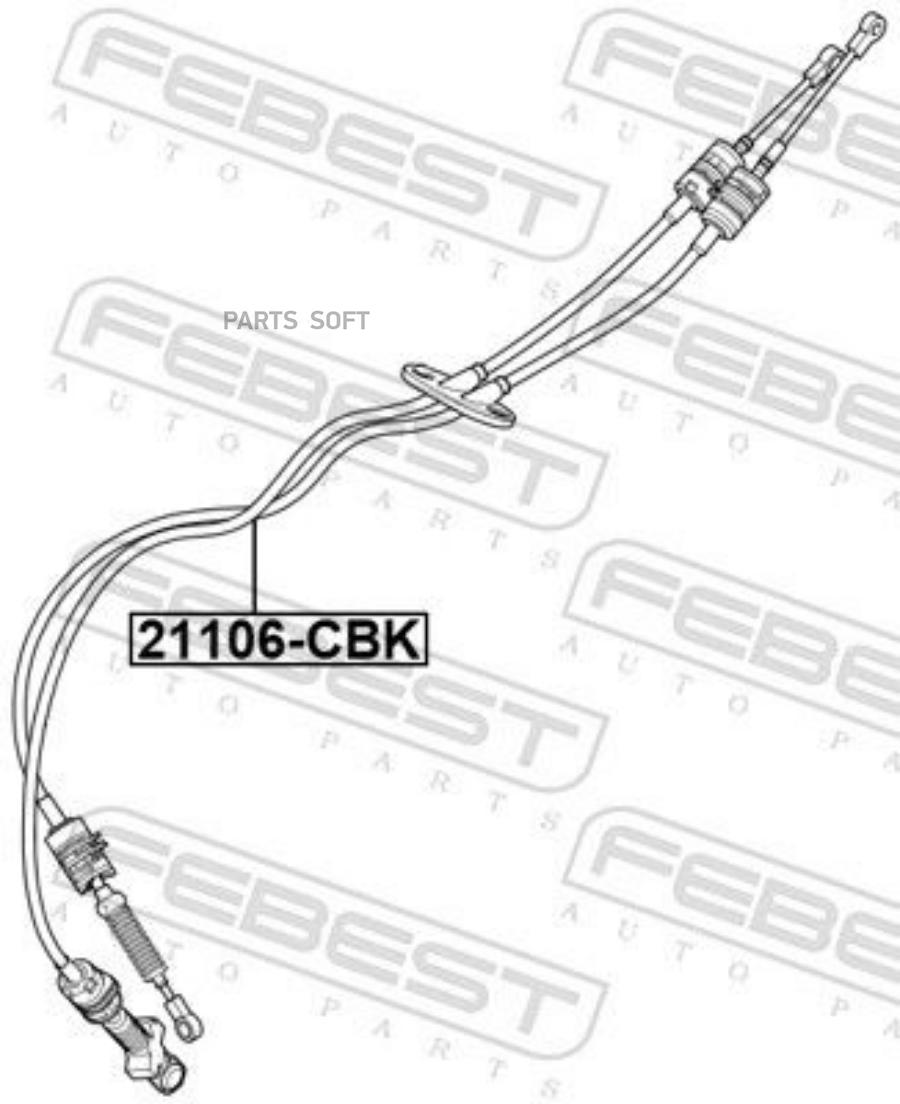 21106CBK Трос, механическая коробка передач FEBEST купить в  Санкт-Петербурге в интернет-магазине Автолиния