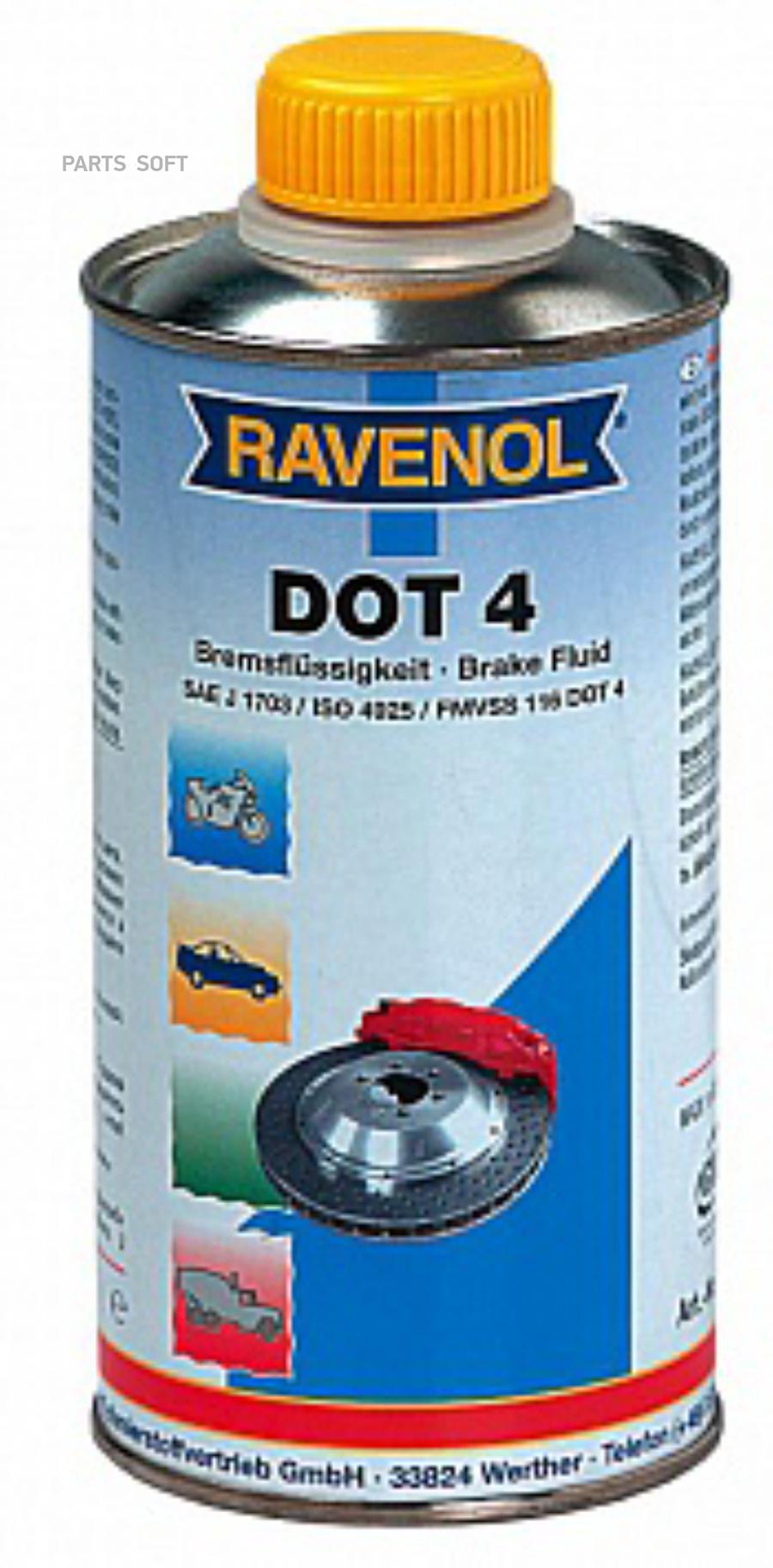 135060100101000 RAVENOL Тормозная жидкость ravenol dot-4 (1 л)