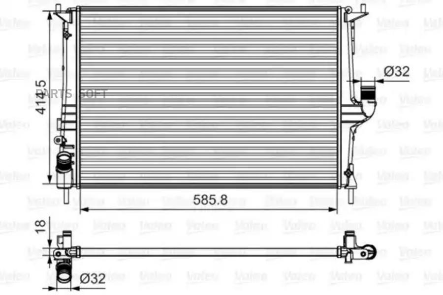 700801 VALEO Радиатор системы охлаждения