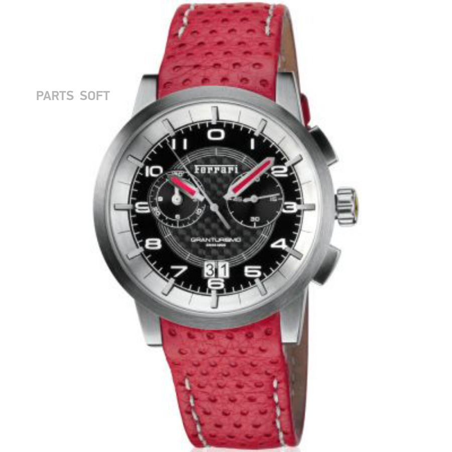 Ferrari Granturismo Chrono watch with strap in red leather FERRARI 270033664R AutoStop