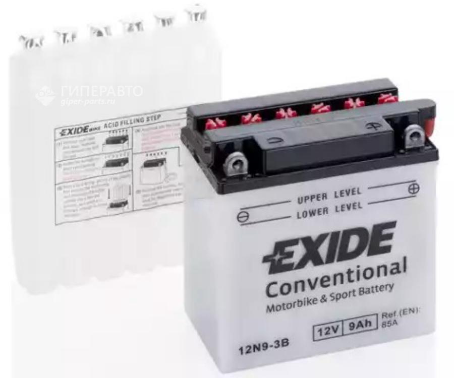 12N93B EXIDE Стартерная аккумуляторная батарея