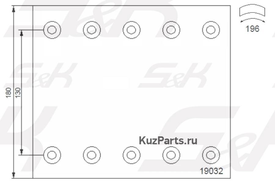 SK1903220PL S&K Premium Line Накладки тормозные 19032 2рем (20мм) 