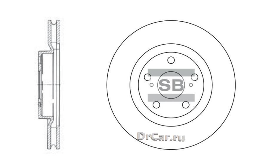SD4021 SANGSIN BRAKE Диск тормозной передний (296х28) 5 отв SANGSIN BRAKE SD4021