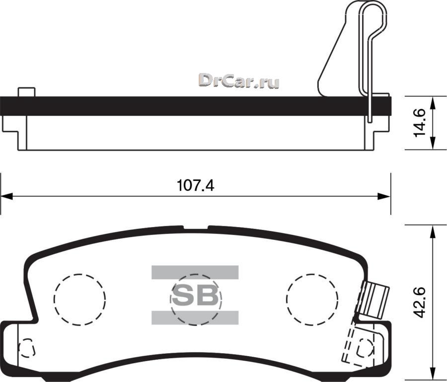 SP1208 SANGSIN BRAKE Комплект тормозных колодок, дисковый тормоз
