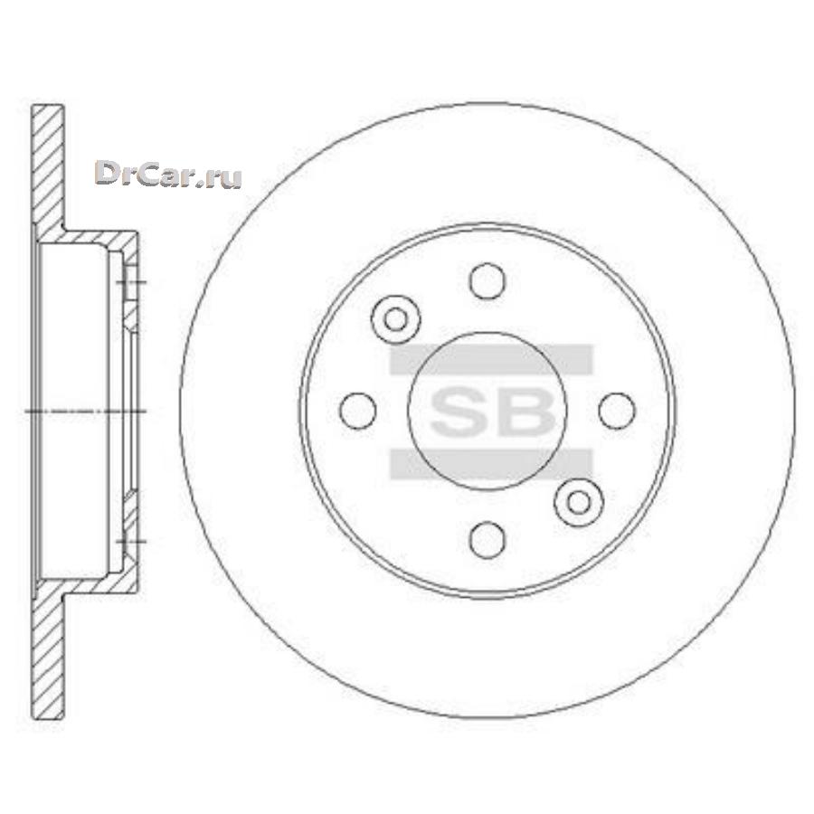 SD3050 SANGSIN BRAKE Диск торм.RENAULT LOGAN 1.4-1.6 2004=> (238x12) SANGSIN BRAKE SD3050