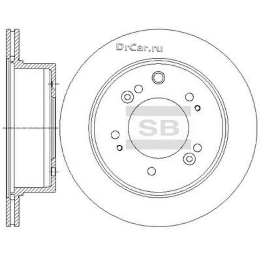 SD2056 SANGSIN BRAKE Диск тормозной  SORENTO 02- задний вент. D=315мм