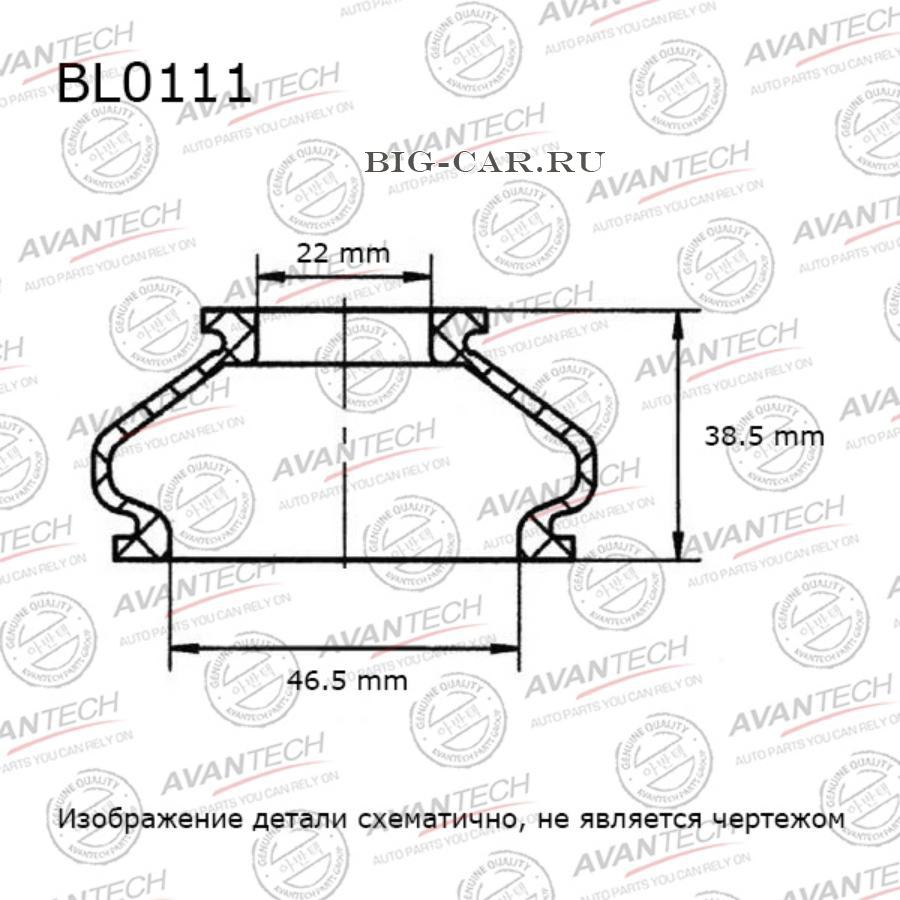 Пыльники деталей подвески AVANTECH BL0111 купить в интернет-магазине  Big-Car.ru