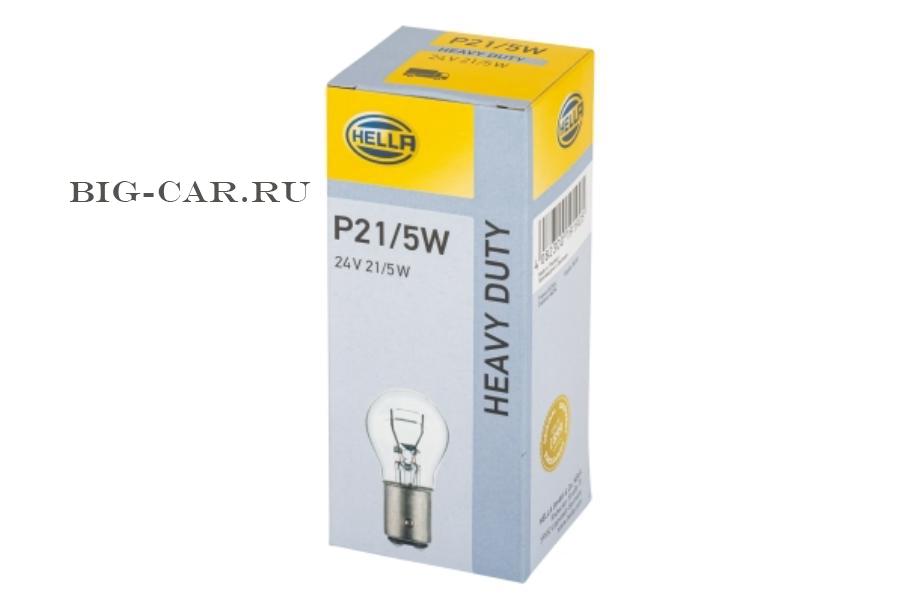 Лампа накаливания P21/5W 24V 21/5W BAY15d BEHR-HELLA 8GD002078241 купить в  интернет-магазине
