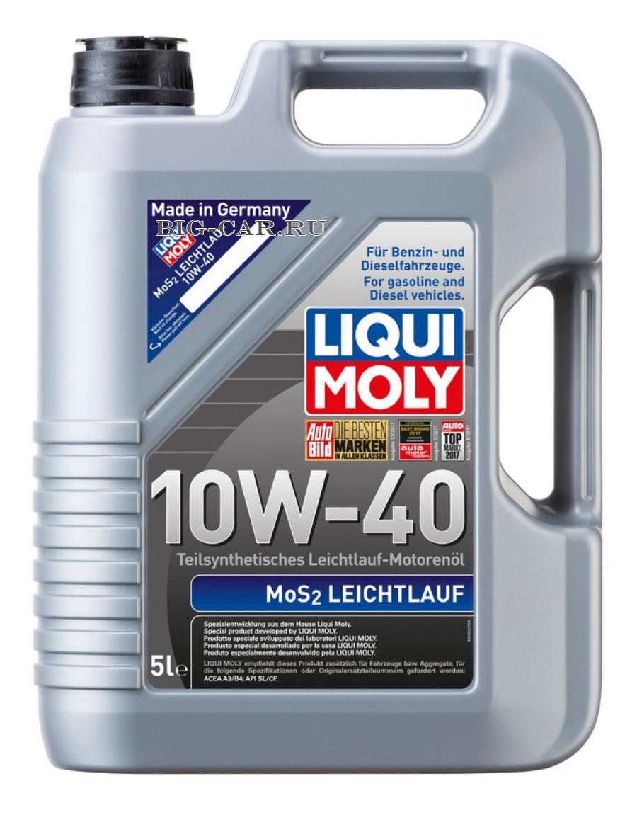 Полусинтетическое моторное масло MoS2 Leichtlauf 10W-40 LIQUI MOLY 1931  купить в интернет-магазине Big-Car.ru