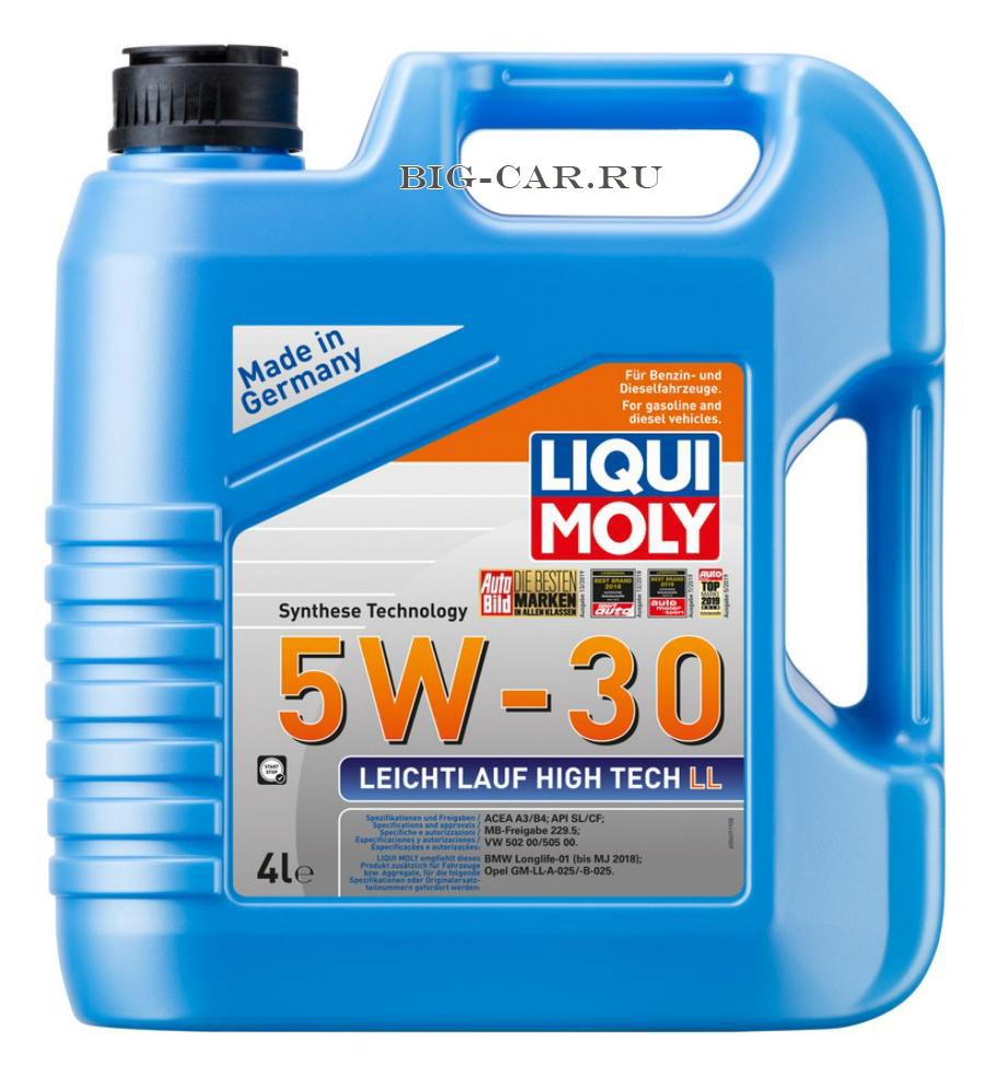 НС-синтетическое моторное масло Leichtlauf High Tech LL 5W-30 LIQUI MOLY  39006 купить в интернет-магазине Big-Car.ru