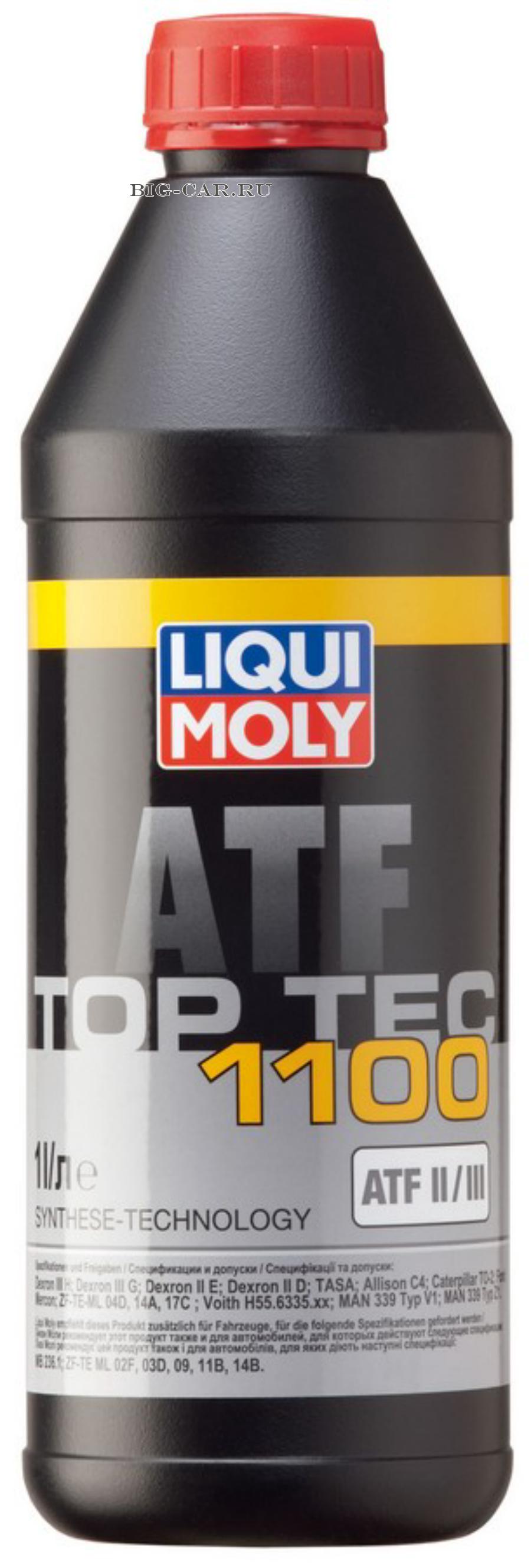 НС-синтетическое трансмиссионное масло для АКПП Top Tec ATF 1100 LIQUI MOLY  7626 купить в интернет-магазине Big-Car.ru