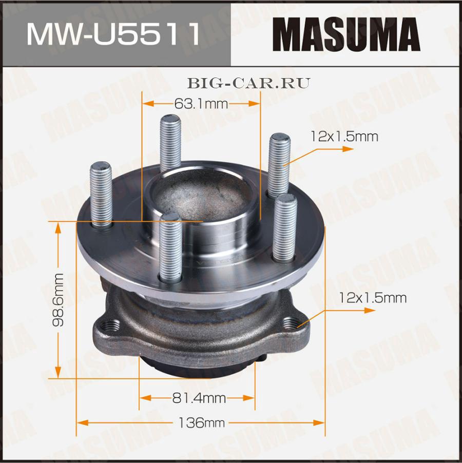 Ступичный узел Masuma MASUMA MWU5511 купить в интернет-магазине Big-Car.ru