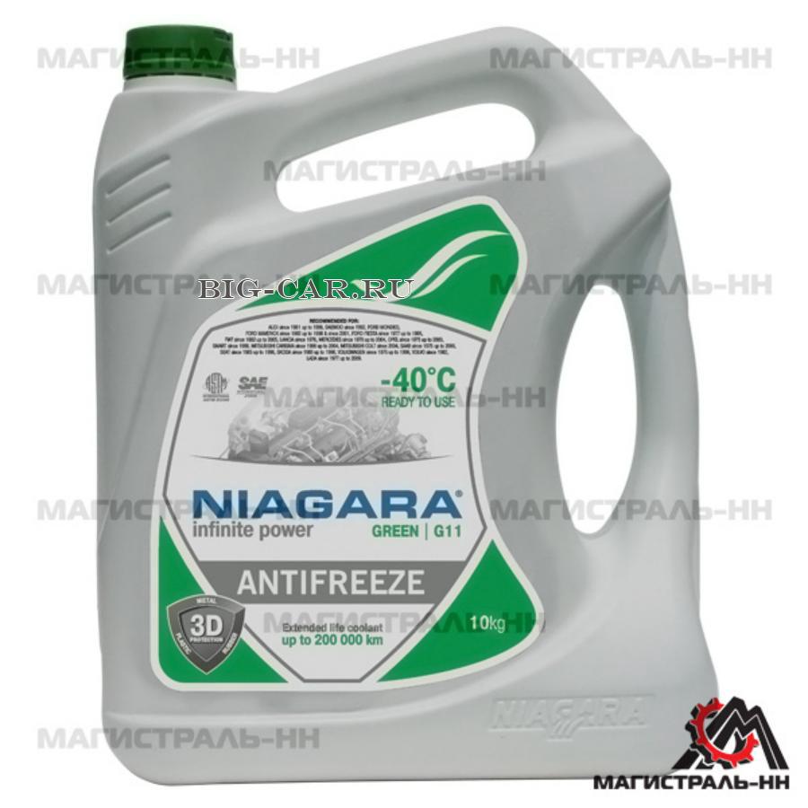 001001002012 NIAGARA Антифриз Niagara Green G11 (зеленый), 10 л