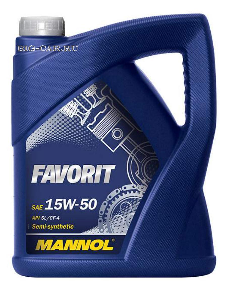 1135 MANNOL Масло моторное полусинтетическое FAVORIT 15W-50, 5л