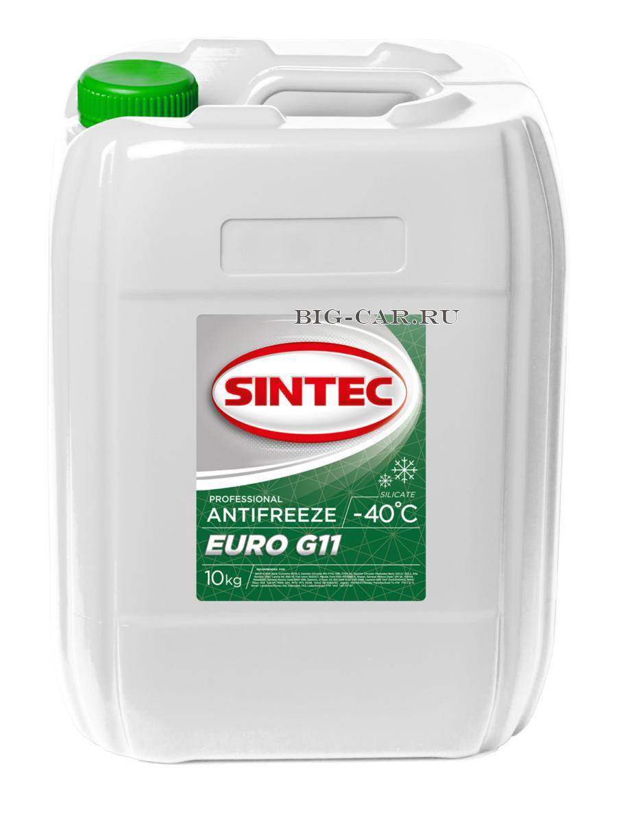 Антифриз Sintec Euro G11 зеленый 5л SINTEC 800523 купить в  интернет-магазине Big-Car.ru