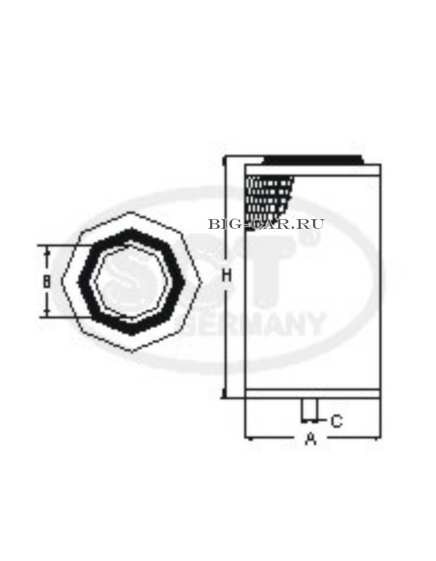 Воздушный фильтр SCT GERMANY SB033 купить в интернет-магазине Big-Car.ru