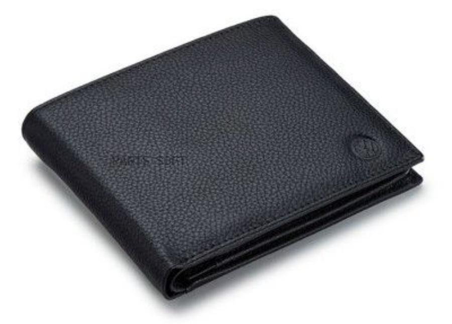 000087400F041 VAG Кожаный кошелек унисекс Volkswagen Unisex Leather Wallet Black