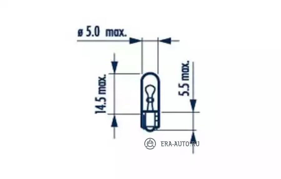 17037 NARVA Лампа накаливания автомобильная Goodyear W1.2W 12V 1.2W W2x4.6d (коробка: 10шт.)
