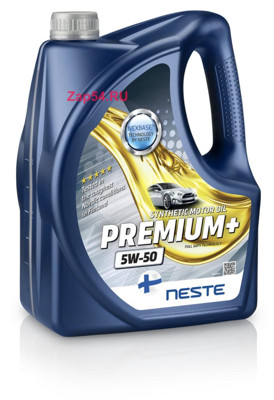 116645 NESTE Моторное масло 5W50 NESTE Premium+ (синтетика) 4л