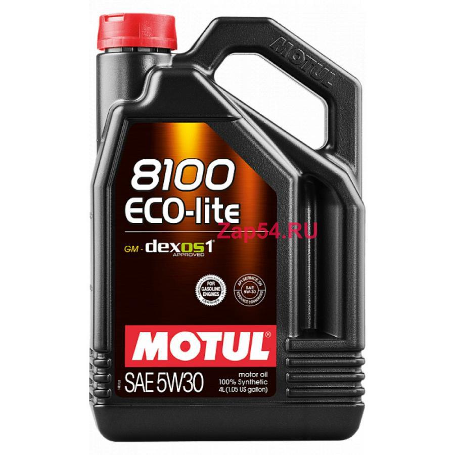 108213 MOTUL Моторное масло 5W30 MOTUL 8100 Eco-Lite (синтетика) 4л (снято с производства, стало H-Tech 100 Plus)