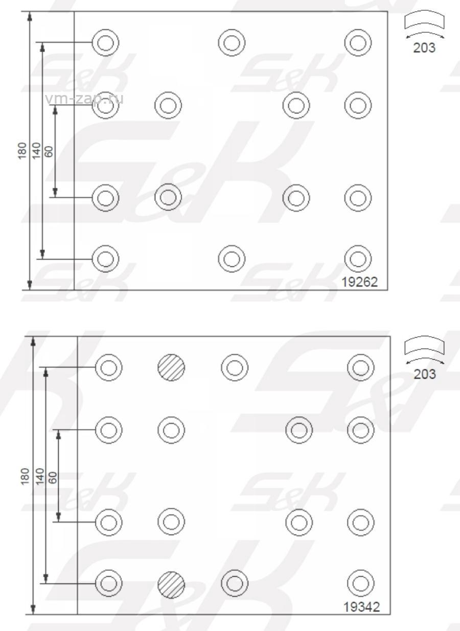 Накладки тормозные STD 19262/19342 S&K SK192620001 купить в Moscow