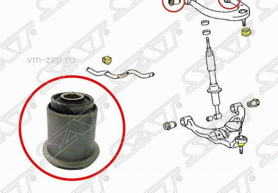 Сайлентблок переднего рычага прадо 150. Сайлентблоки передних рычагов Прадо 150. Сайлентблок sat St-48632-60020.