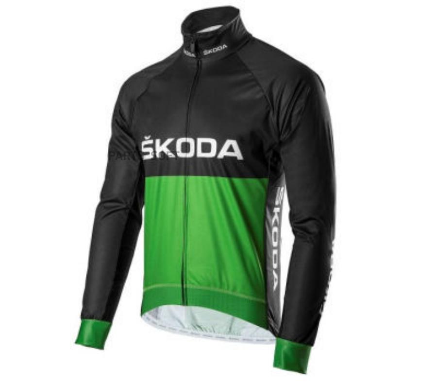 Мужская велосипедная куртка Skoda Cycling Jacket Mens Black/Green