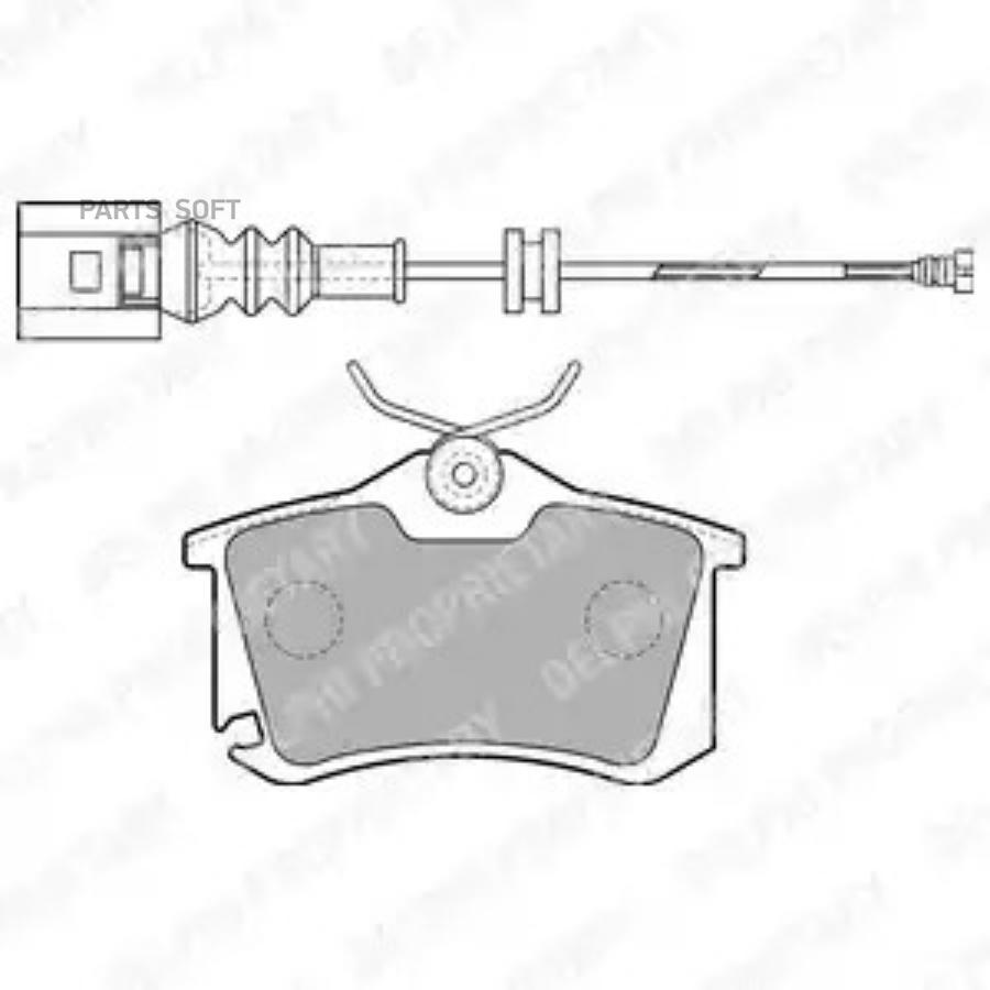 LP1815 DELPHI Комплект тормозных колодок, дисковый тормоз