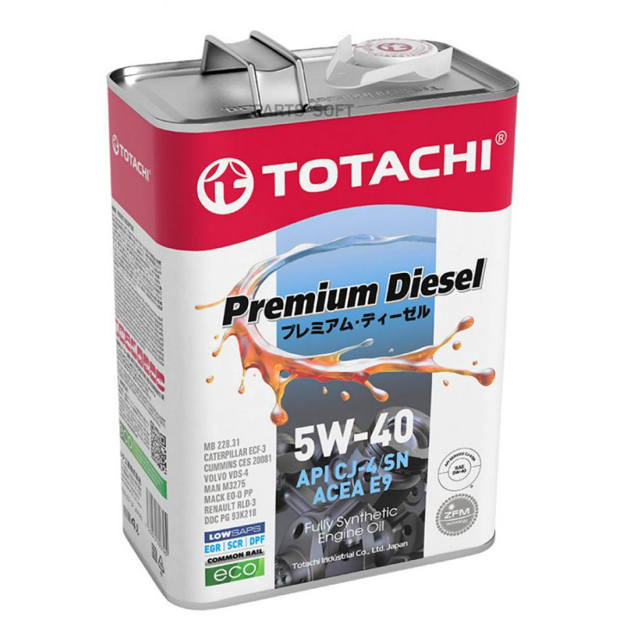 11706 TOTACHI Моторное масло TOTACHI Premium Diesel CJ-4/SN 5W-40, 6л