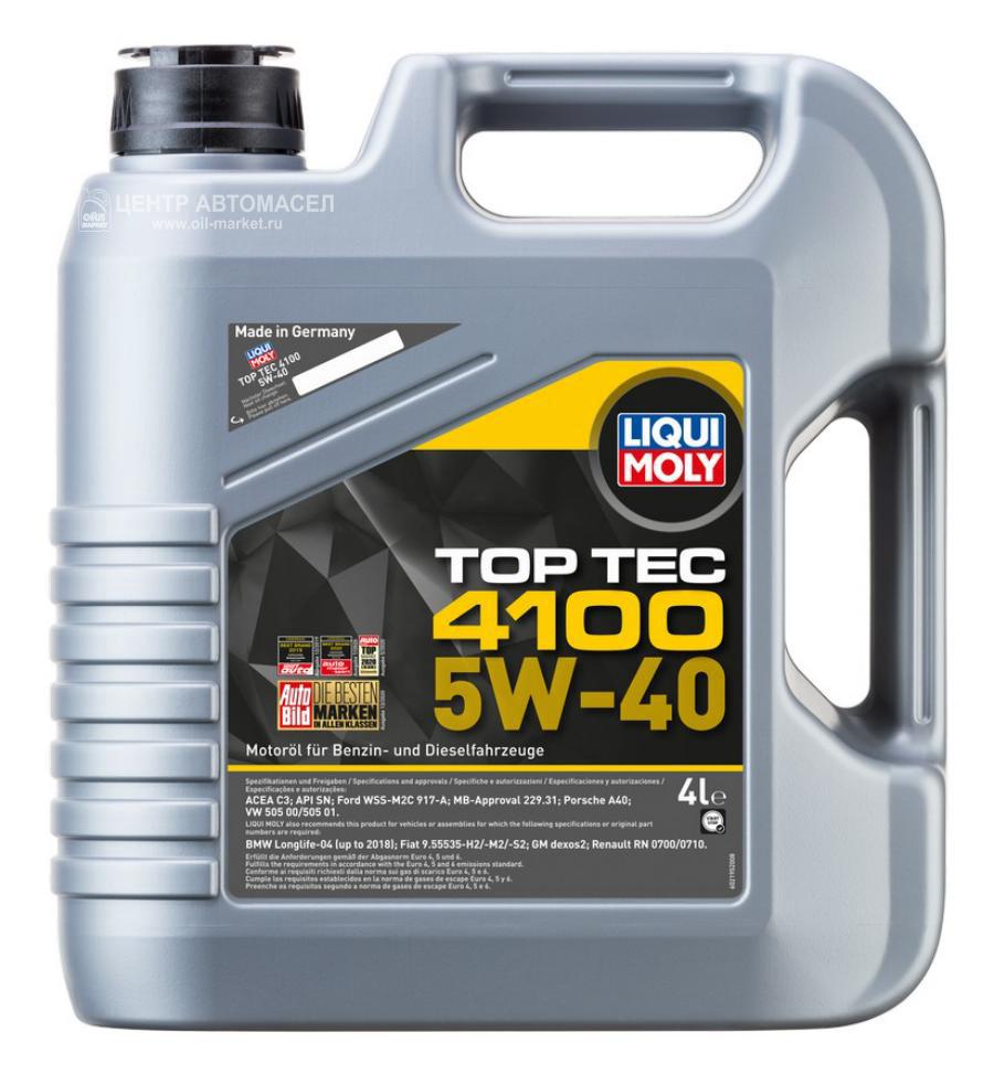 7547 LIQUI MOLY НС-синтетическое моторное масло Top Tec 4100 5W-40