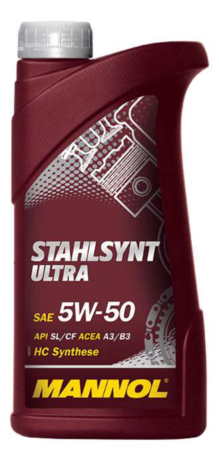 1015 MANNOL Масло моторное синтетическое Stahlsynt Ultra 5W-50, 1л