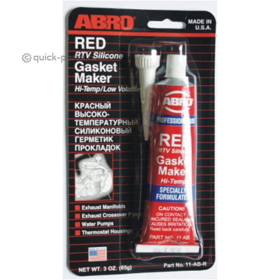 11AB42R ABRO Герметик прокладок высокотемпературный красный, 42,5 г