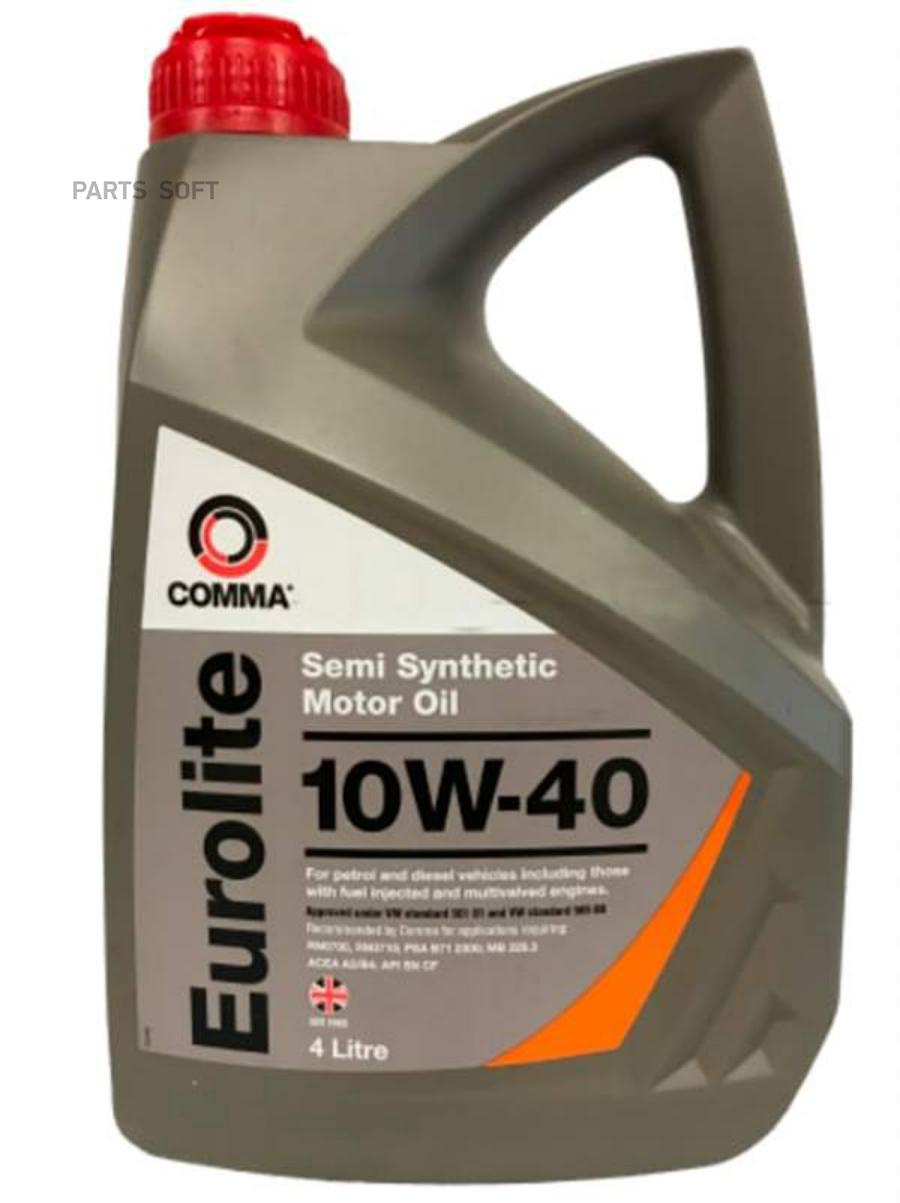 EUL4L COMMA Масло моторное полусинтетическое Eurolite 10W-40, 4л