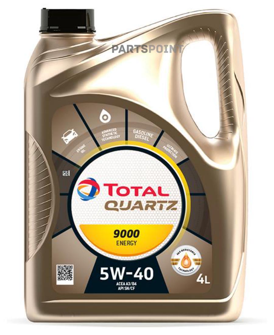 Масло моторное синтетическое QUARTZ 9000 ENERGY 5W-40, 4л