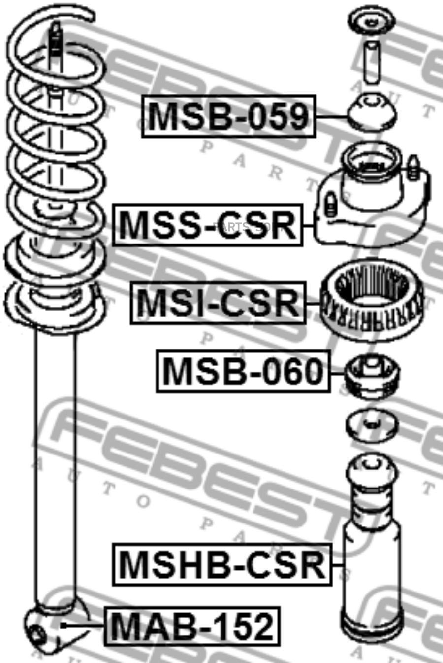FEBEST MSSCSR Опора стойки амортизатора купить в Санкт-Петербурге |  автозапчасти-спб.рф