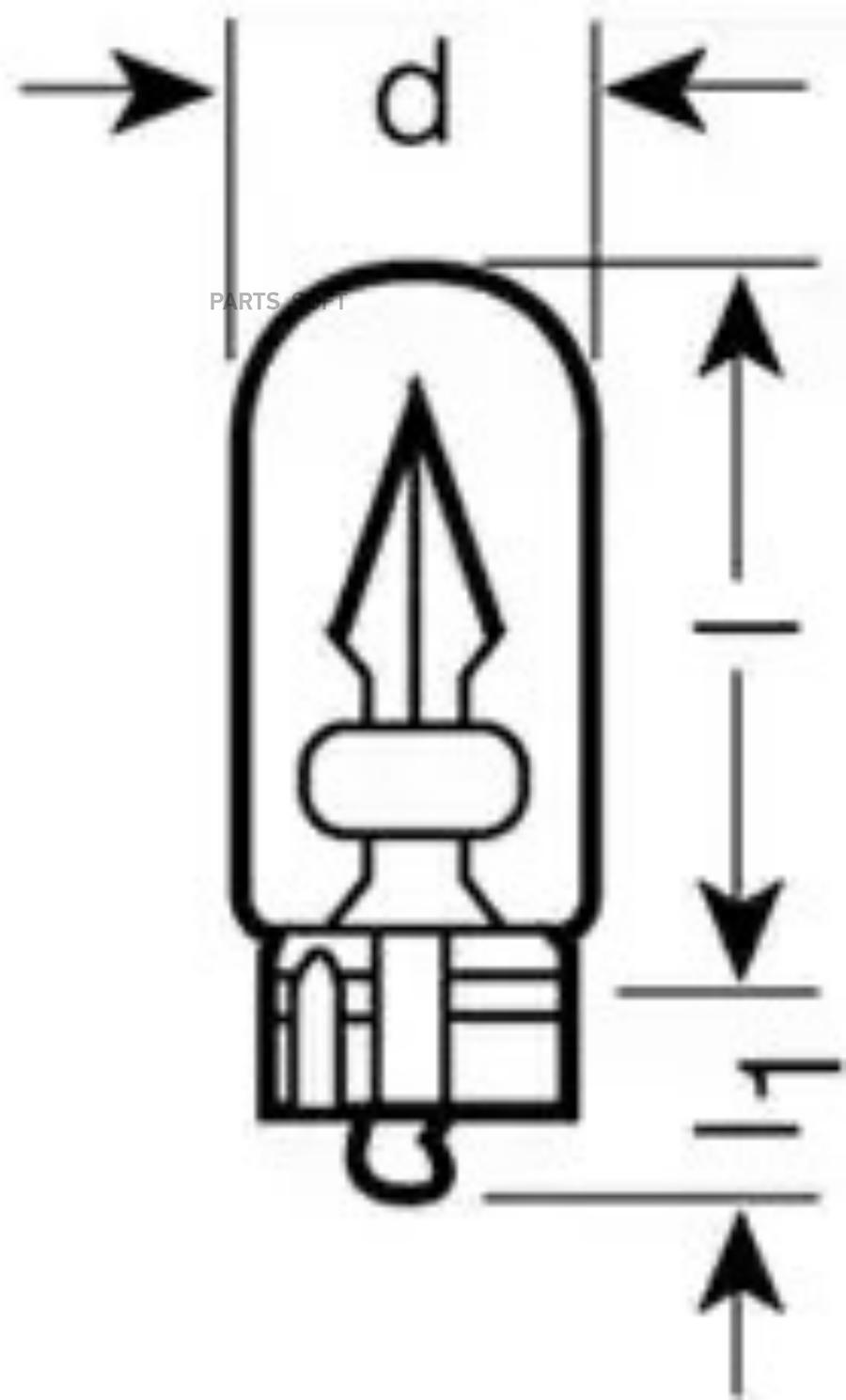 OSRAM 282102B Комплект ламп W3W 12V 3W W2.1x9.5d ORIGINAL LINE качество  оригинальной з/ч (ОЕМ) 2шт.(1к-т) купить в Санкт-Петербурге | автозапчасти -спб.рф