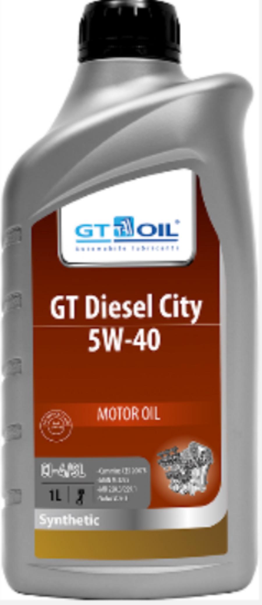 8809059408261 Масло GT Diesel City 5W-40 API CI-4/SL 1 л GT OIL купить в  каталоге интернет магазина Авто-Мото.ру по выгодной цене