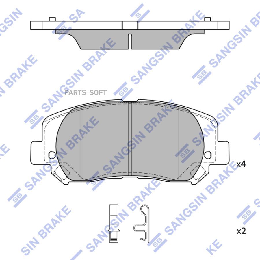 SP4020 Комплект тормозных колодок, дисковый тормоз SANGSIN BRAKE купить в  каталоге интернет магазина Авто-Мото.ру по выгодной цене