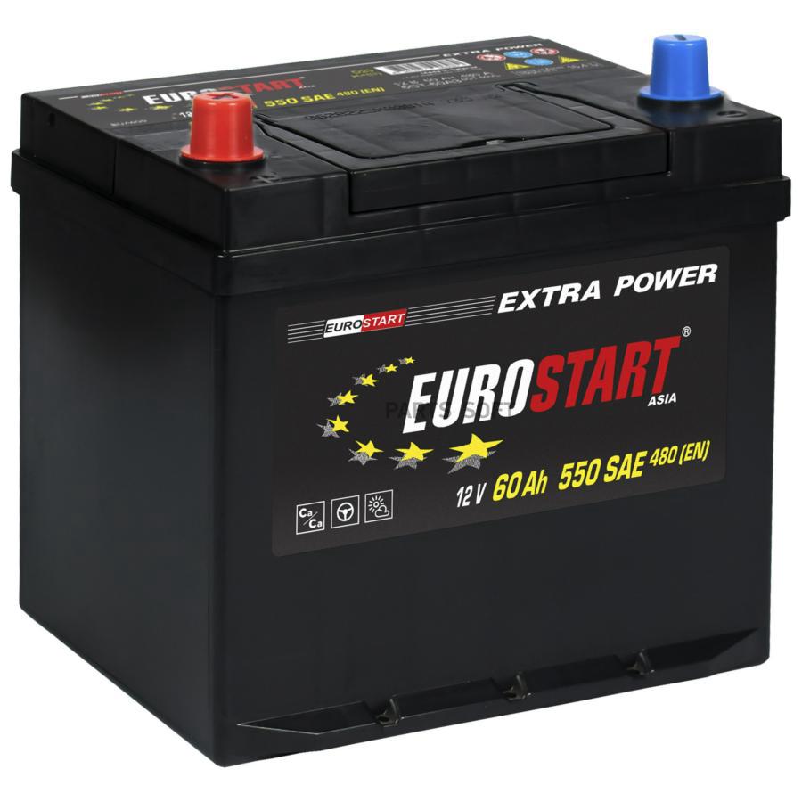 EUA601 EUROSTART Extra Power Asia 60Ah L+ (нижний борт) EUROSTART купить в  каталоге интернет магазина Авто-Мото.ру по выгодной цене