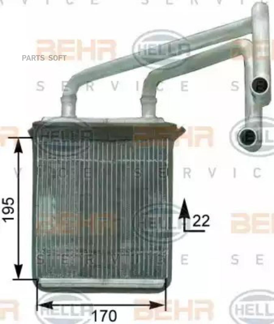 8FH351315231 Теплообменник, отопление салона BEHR-HELLA купить в каталоге  интернет магазина Авто-Мото.ру по выгодной цене