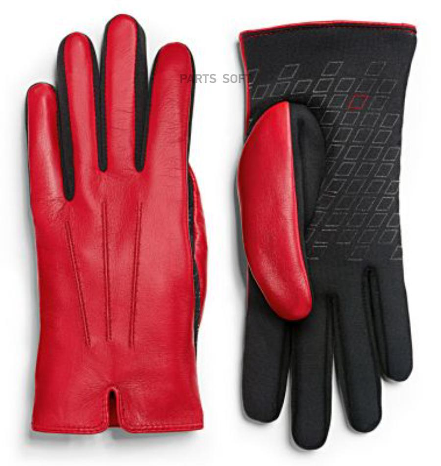 3131402202 Женские кожаные перчатки Audi Sport Womens Leather Gloves  Red/Black VAG купить в каталоге интернет магазина Авто-Мото.ру по выгодной  цене