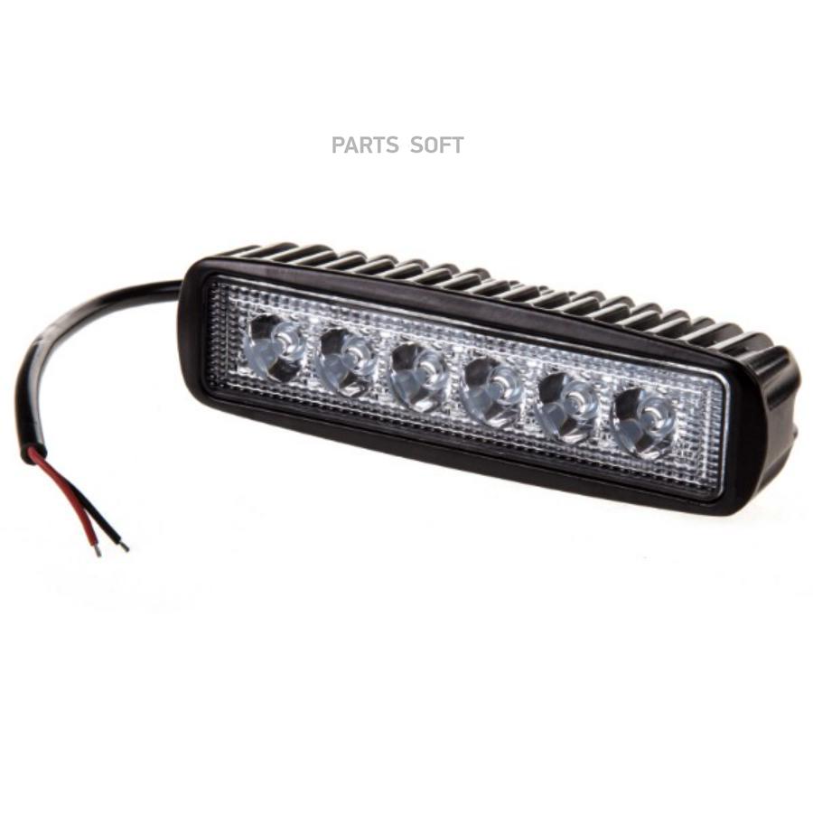 S07201021 Фара светодиодная OFF ROAD 160*45мм прямоугольная 12V/24V 18W  SKYWAY 6 диодов направленный свет 1шт. SKYWAY купить в каталоге интернет  магазина Авто-Мото.ру по выгодной цене