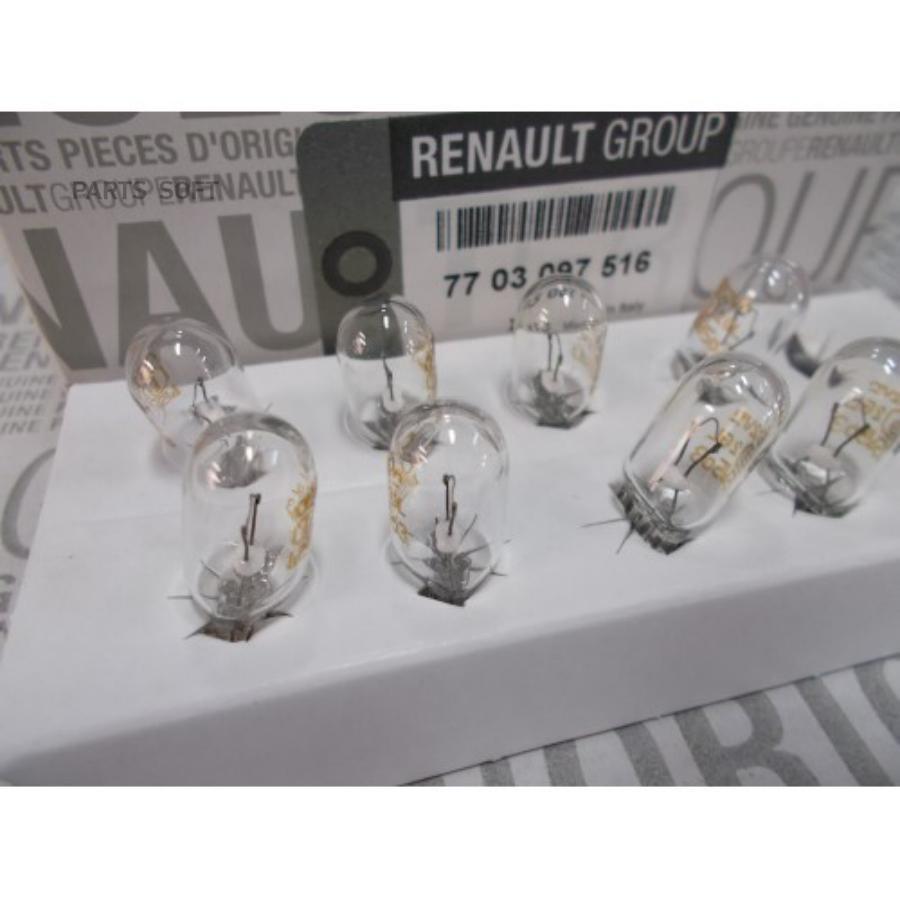 7703097516 Лампа светодиодная 12V LED T10 6500K, комплект 2 шт. RENAULT  купить в каталоге интернет магазина Авто-Мото.ру по выгодной цене