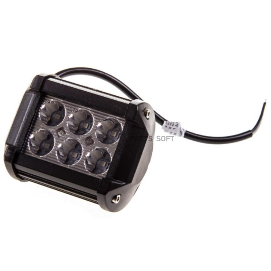 S07201009 Фара светодиодная OFF ROAD 100*80мм прямоугольная 12V/24V 18W  SKYWAY 6 диодов направленный свет 1шт. SKYWAY купить в каталоге интернет  магазина Авто-Мото.ру по выгодной цене